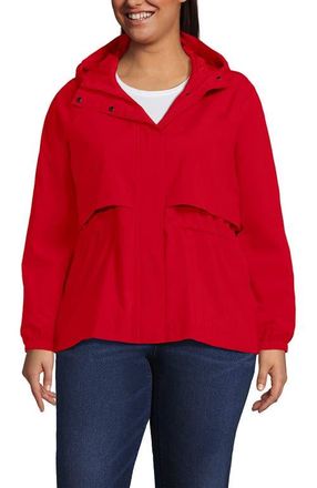 Lands End Plus Size Squall Packable Rain Jacket in Compass Red at Nordstrom, Size 1 X