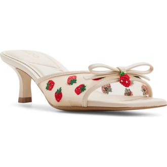 Aldo Begoniaa Kitten Heel Slide Sandal in Cream at Nordstrom, Size 8.5