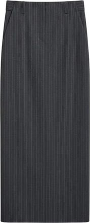 Iro Korail Midi Rok - Dames - Maxi Rokken - Grijs - S - Wol - Rokken