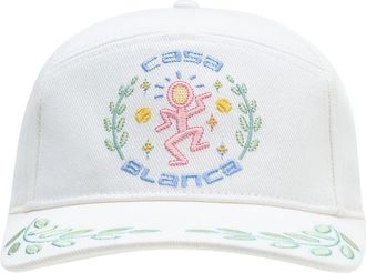 Casablanca Unisex A-Sp26-Hat-008-01 Baseball Cap White Cotton
