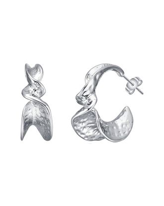 Rachel Glauber Plated Hoop Earrings