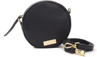 Pompei Donatella Leren Crossbodytas met Zichtbaar Logo - Dames - Schoudertassen - Grijs - ONE Size - Leer - Tassen