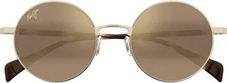 Maui Jim Mokupuni 62mm PolarizedPlus2 Oversize Oval Sunglasses in Gold at Nordstrom