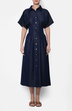 Adelyn Rae Audrey Denim Shirtdress in Denim Blue at Nordstrom, Size X-Small