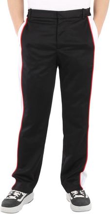 Burberry Mens Straight-leg Side Stripe Cotton-blend Trousers, Brand Size 56 (XXX-Large)