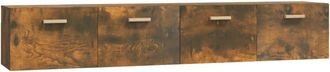 vidaXL Armarios Pared 2 Uds Contrachapada Roble Ahumado 100x36,5x35 Cm Vidaxl