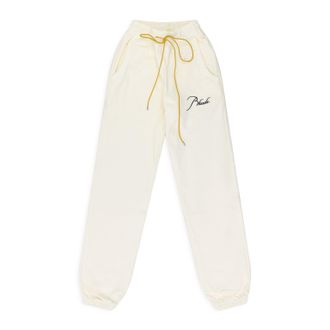 Rhude WHITE TERRY SWEATPANTS