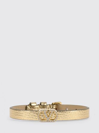 Valentino Garavani VLogo Signature Leather Bracelet with Crystals