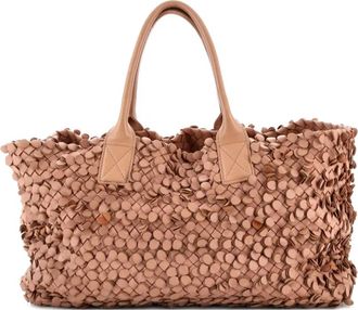 Bottega Veneta Poussin Paillettes Cabat Handbag Intrecciato Nappa Large tote bag - Beige