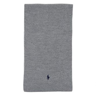 Polo Ralph Lauren Signature Pony Wollen Sjaal - Heren - Wintersjaals - Grijs - ONE Size - Wol - Accessoires