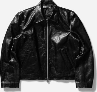 Our Legacy Men s Mini Leather Jacket Black
