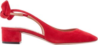 Aquazzura Very Bow Tie Slingback Pumps, Brand Size 35 ( US Size 5 )