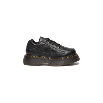 Dr. Martens Schoenen, Dames, Zwart, 38 EU, Leer, Buzz 5-Eye Leren Platform Schoenen