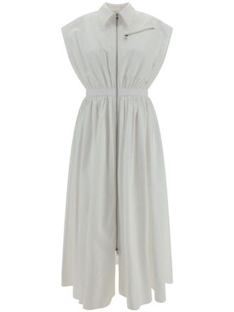 Alexander McQueen belted cotton shirtdress - women - Cotton/Organic Cotton - 48 - White