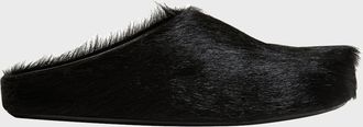 Marni Men & apos;s Fussbett Calf Hair Sabot Mules