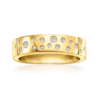 RS Pure by Ross-Simons Scattered Lab-Grown Diamond Ring in 18kt Gold Vermeil