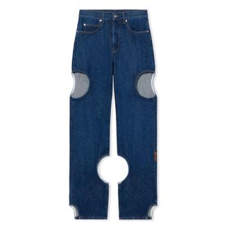 Off-white Straight Jeans, female, Blue, Size: W26 Medium Blue Meteor Denim Jeans