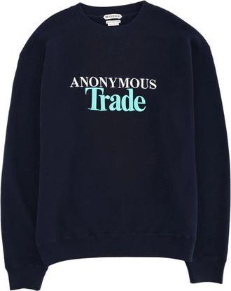J.W.Anderson Anonymous Trade Sweatshirt - Heren - Sweatshirts - Blauw - L - Katoen - Hoodies & sweatvesten
