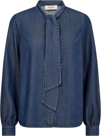 Mos Mosh Denim Shirts - Dames - Spijkeroverhemden - Blauw - L - Denim - Overhemden