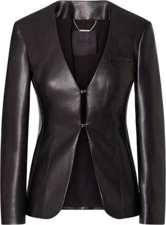Liu Jo Blazer - Dames - Blazers - Zwart - S - Leer - Jassen