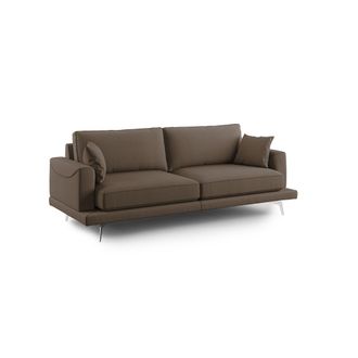 Divani.Store Divani.store - Dorian Sof&aacute; Moderno De Tela Suave Y Antimanchas 218 Cm Marr&oacute;n