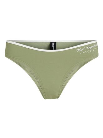 Karl Lagerfeld Hotel Karl bikini bottom - women - Polyamide/Elastane - S - Green