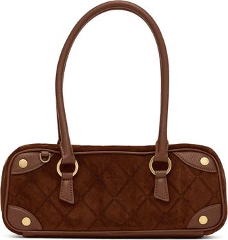Hammitt Hammitt Meredith Chocolate Diamond Suede Antique Gold Sml