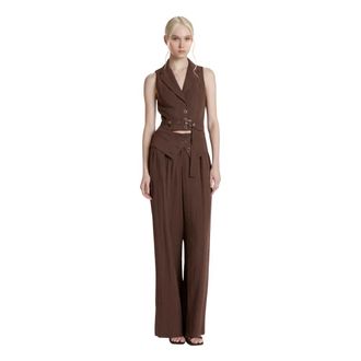 Simona Corsellini Pantalone con pences - female - Simona Corsellini - Waistcoats - Brown - XS - Jackets