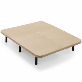 HOGAR 24 Hogar24 - Base Tapizada Con Tejido 3d Color Beige Y V&aacute;lvulas De Transpiraci&oacute;n + 6 Patas Cilindricas 32 Cm, 140x190 Cm