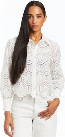 Drew Alexa Lace Shirt In White