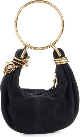Chlo&eacute; Bracelet Suede Hobo Bag in Black at Nordstrom