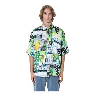Martine Rose S/S Boxy Wrap Shirt - male - Martine Rose - Short Sleeve Shirts - Green - XL - Shirts