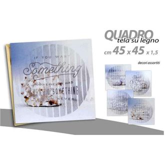 Trade Shop Trade Shop - Quadro Quadretto Decorativo 45x45x1,5cm Tela Su Legno Deluxe Decori Ass. 743757