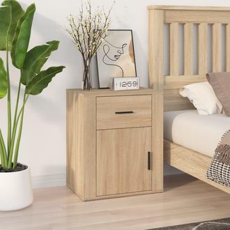 vidaXL Vidaxl - Mesita De Noche Madera Contrachapada Roble Sonoma 50x36x60 Cm