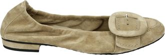 Kennel & Schmenger Taupe Su&egrave;de Ballerina Schoenen - Dames - Ballerinas - Beige - 38 EU - Su&egrave;de - Schoenen