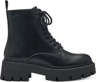 Tamaris Gesloten Booties - Dames - Veterlaarzen - Zwart - 38 EU - Schoenen