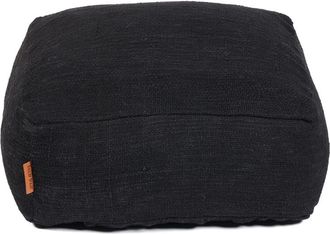 Bazar Bizar Puf de algod&oacute;n en negro 60x60x25 cm