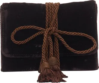 Giorgio Armani velvet twisted tassel clutch bag