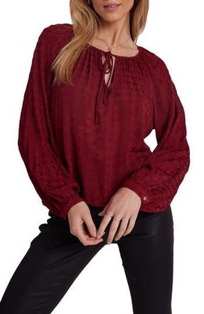 Bella Dahl Texture Raglan Sleeve Top in Sweet Sangria at Nordstrom Rack, Size Medium