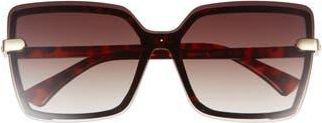 Vince Camuto 141mm Gradient Rimless Square Sunglasses in Tortoise at Nordstrom Rack