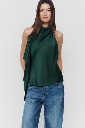 Bardot Sierra Satin Draped Top