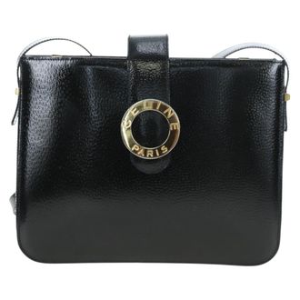 Celine Ring Leather Green Patent_Leather Handbag (Pre-Owned)