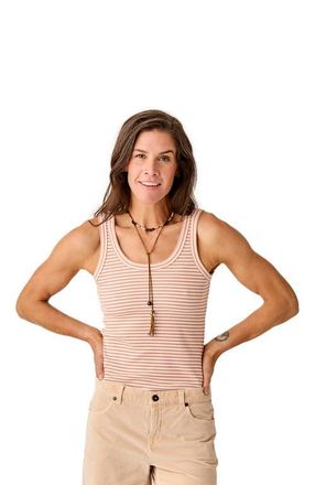 Carve Designs Ever Rib Tank in Crema Stripe at Nordstrom, Size Xx-Small Au