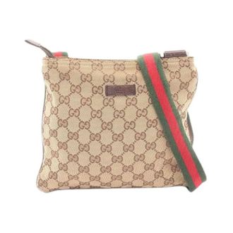 Gucci Pre-owned Cross Body Bags, female, Beige, Size: ONE SIZE Pre-owned GG Canvas Shelly Line Shoulder Bag
