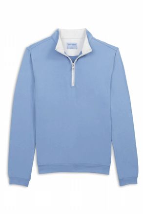 Scott Barber Mens Performance Quarter-Zip Pullover In Blue