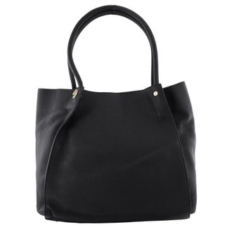 Roberto Cavalli Black Leather Tote Bag