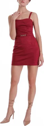 Karina Grimaldi Clara Mini Dress In Garnet