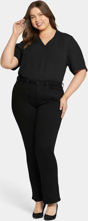 NYDJ Barbara Bootcut Zwarte Premium Denimbroek (Plus)