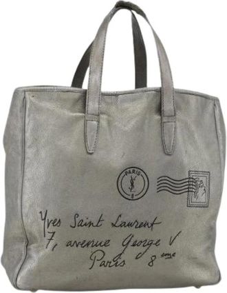 Saint Laurent Pre-owned Tote Bags, female, Gray, Size: ONE SIZE Pre-owned Vintage Tote Bag