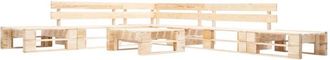 vidaXL 6 Piece Garden Pallet Lounge Set Natural Wood vidaXL